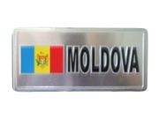 MOLDOVA COUNTRY FLAG METAL SMALL LICENSE PLATE STICKER DECAL EMBLEM .. NEW