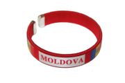 MOLDOVA RED COUNTRY FLAG C' BRACELET WRISTBAND