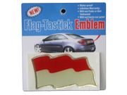MONACO COUNTRY FLAG WAVY BUMPER DECAL STICKER EMBLEM ...