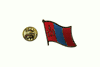 MONGOLIA COUNTRY FLAG SMALL METAL LAPEL PIN BADGE .. NEW