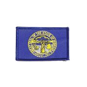NEBRASKA USA STATE FLAG IRON ON PATCH CREST BADGE 2 1/8 X 3 1/4 INCHES ... NEW