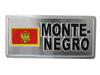 MONTENEGRO COUNTRY FLAG SILVER METAL SMALL LICENSE PLATE STICKER DECAL EMBLEM .. NEW