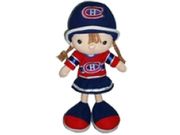 MONTREAL CANADIENS GIRL NHL LOGO PLUSH DOLL 15" X 6" INCHES .. NEW