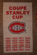 MONTREAL CANADIENS NHL HOCKEY COUPE STANLEY CUP WHITE 3' X 5' BANNER FLAG .. NEW