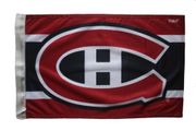 MONTREAL CANADIENS NHL LOGO 12" X 18" INCHES HIGH QUALITY FLAG WITH SLEEVE WITHOUT STICK .. NEW