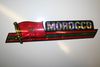 MOROCCO COUNTRY FLAG LONG METALIC CAR AUTOMOBILE BUMPER STICKER DECAL EMBLEM . NEW