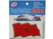 MOROCCO COUNTRY FLAG WAVY BUMPER DECAL STICKER EMBLEM ...