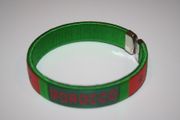 MOROCCO GREEN COUNTRY FLAG FLEXIBLE METAL NYLON BRACELET ... NEW