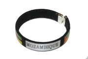 MOZAMBIQUE BLACK COUNTRY FLAG C' BRACELET WRISTBAND