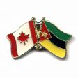 MOZAMBIQUE / CANADA COUNTRY FLAG SMALL METAL FRIENDSHIP LAPEL PIN BADGE .. NEW