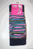 MULTI-COLOR HORIZONTAL STRIPED LEG WARMERS LEGGINGS ... 90-175 LBS ... NEW IN PACKAGE
