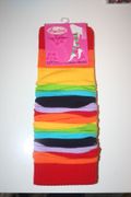 MULTI COLOR STRIPED LEG WARMERS LEGGINGS ... 90-175 LBS .. NEW IN PACKAGE