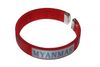 MYANMAR RED COUNTRY FLAG C' BRACELET WRISTBAND