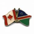 NAMIBIA / CANADA COUNTRY FLAG SMALL METAL FRIENDSHIP LAPEL PIN BADGE .. NEW