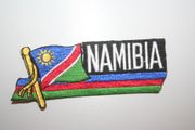 NAMIBIA COUNTRY FLAG WORD SIDEKICK IRON ON PATCH CREST BADGE .. NEW