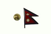 NEPAL COUNTRY FLAG SMALL METAL LAPEL PIN BADGE .. NEW