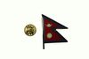NEPAL COUNTRY FLAG SMALL METAL LAPEL PIN BADGE .. NEW