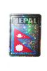 NEPAL SQUARE COUNTRY FLAG METALLIC BUMPER STICKER DECAL .. SIZE 3" X 4" INCHES .. NEW