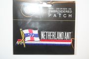 NETHERLANDS ANTILLES COUNTRY FLAG WORD IRON ON PATCH CREST PATCH .. NEW