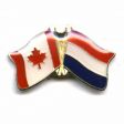 NETHERLANDS / CANADA COUNTRY FLAG SMALL METAL FRIENDSHIP LAPEL PIN BADGE ... NEW