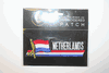 NETHERLANDS COUNTRY FLAG WORD IRON ON PATCH CREST BADGE .. NEW
