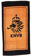NETHERLANDS HOLLAND BLACK ORANGE BEACH TOWEL 56" X 28" .. KNVB LOGO .. NEW