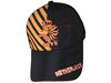 NETHERLANDS HOLLAND BLACK WITH ORANGE STRIPES KNVB LOGO FLEXFIT HAT CAP .. FIFA SOCCER WORLD CUP .. NEW