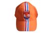 NETHERLANDS HOLLAND ORANGE WITH COLORED STRIPES COUNTRY FLAG WITH LION EMBOSSED HAT CAP .. NEW