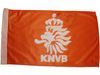 NETHERLANDS HOLLANDS ORANGE 12" X 18" INCHES KNVB LOGO HIGH QUALITY FLAG WITH SLEAVE WITHOUT STICK .. FIFA SOCCER WORLD CUP .. NEW