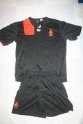 NETHERLANDS KNVB ADULT BLACK EURO CUP 2012 SOCCER FOOTBALL JERSEY WITH SHORTS .. NEW
