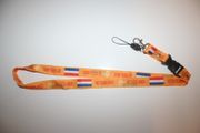 NETHERLANDS KNVB FIFA WORLD CUP ORANGE LANYARD KEYCHAIN PASSHOLDER ... FOOTBALL SOCCER .. NEW