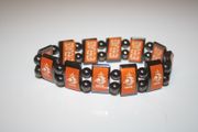 NETHERLANDS KNVB ORANGE REVERSIBLE FLEXIBLE METAL BRACELET WRISTBAND .. NEW