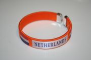 NETHERLANDS ORANGE COUNTRY FLAG C BRACELET WRISTBAND .. NEW