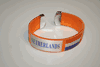 NETHERLANDS ORANGE SUPER THICK COUNTRY FLAG BRACELET WRISTBAND .. FIFA WORLD CUP SOCCER FOOTBALL .. NEW