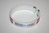 NETHERLANDS WHITE COUNTRY FLAG FLEXIBLE BRACELET WRISTBAND ... FIFA WORLD CUP SOCCER FOOTBALL .. NEW