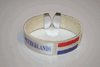 NETHERLANDS WHITE SUPER THICK COUNTRY FLAG BRACELET WRISTBAND .. FIFA WORLD CUP SOCCER FOOTBALL .. NEW