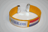 NETHERLANDS YELLOW SUPER THICK COUNTRY FLAG BRACELET WRISTBAND ... FIFA WORLD CUP SOCCER FOOTBALL .. NEW
