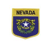 NEVADA USA SHIELD FLAG IRON ON PATCH CREST BADGE 3 X 3 1/2 INCHES ... NEW