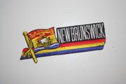 NEW BRUNSWICK CANADIAN PROVINCE FLAG WORD IRON-ON PATCH CREST BADGE .. NEW
