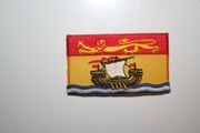 NEW BRUNSWICK PROVINCIAL FLAG IRON ON SMALL PATCH CREST BADGE .. CANADIAN NEW
