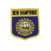 NEW HAMPSHIRE USA SHIELD FLAG IRON ON PATCH CREST BADGE 3 X 3 1/2 INCHES ... NEW