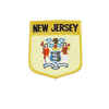 NEW JERSEY USA SHIELD FLAG IRON ON PATCH CREST BADGE 3 X 3 1/2 INCHES ... NEW