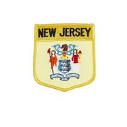 NEW JERSEY USA SHIELD FLAG IRON ON PATCH CREST BADGE 3 X 3 1/2 INCHES ... NEW