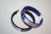 NEW ZEALAND COUNTRY FLAG FLEXIBLE C BRACELETS WRISTBANDS .. CHOOSE YOUR COLOR .. NEW