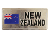 NEW ZEALAND COUNTRY FLAG SMALL SILVER METAL LICENSE PLATE STICKER DECAL .. FIFA WORLD CUP .. NEW