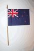 NEW ZEALAND NATIONAL COUNTRY 4" X 6" SMALL STICK FLAG WITH 10" POLE ...NEW