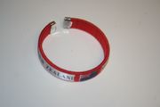 NEW ZEALAND RED COUNTRY FLAG FLEXIBLE C BRACELET WRISTBAND .. NEW