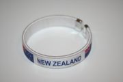 NEW ZEALAND WHITE COUNTRY FLAG FLEXIBLE BRACELET WRISTBAND .. NEW