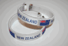 NEW ZEALAND WHITE COUNTRY FLAG FLEXIBLE BRACELETS WRISTBANDS .. NEW