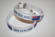 NEW ZEALAND WHITE COUNTRY FLAG FLEXIBLE BRACELETS WRISTBANDS .. NEW